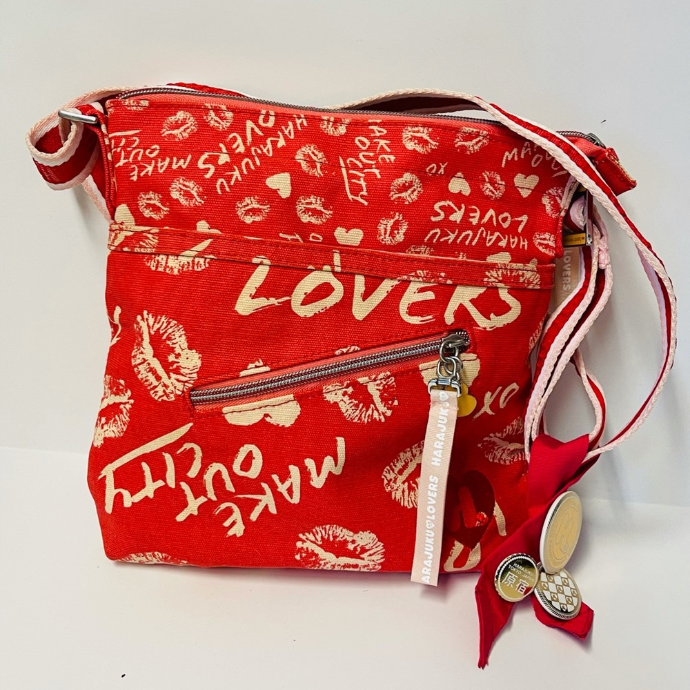 Harajuku Lovers Small Red Lips Crossbody Bag